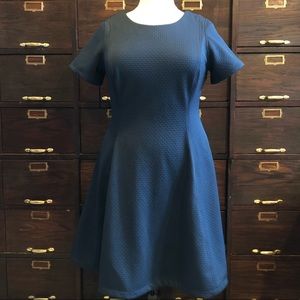 Lane Bryant Navy Knit Lace up Back Dress- 18
